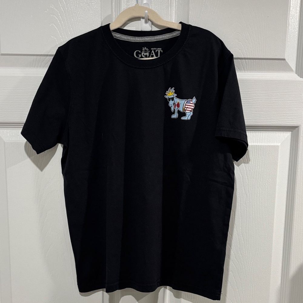 GOAT Kids Black T-Shirt with Fun Graphic